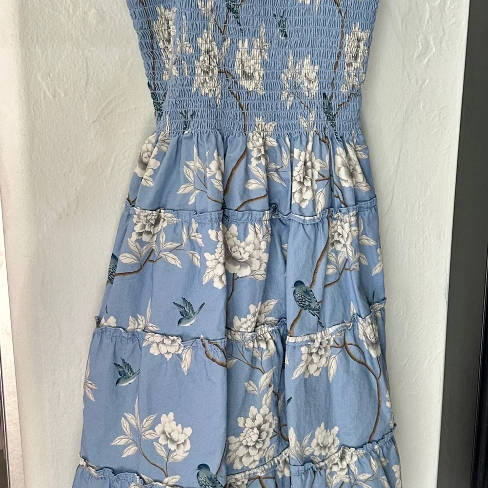 Hill House Tiny Ellie Nap Dress Diane Hill Blue Chinoiserie - 9/10Y - Picture 3 of 4